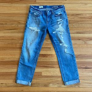 Gap Ripped Boyfriend Jeans